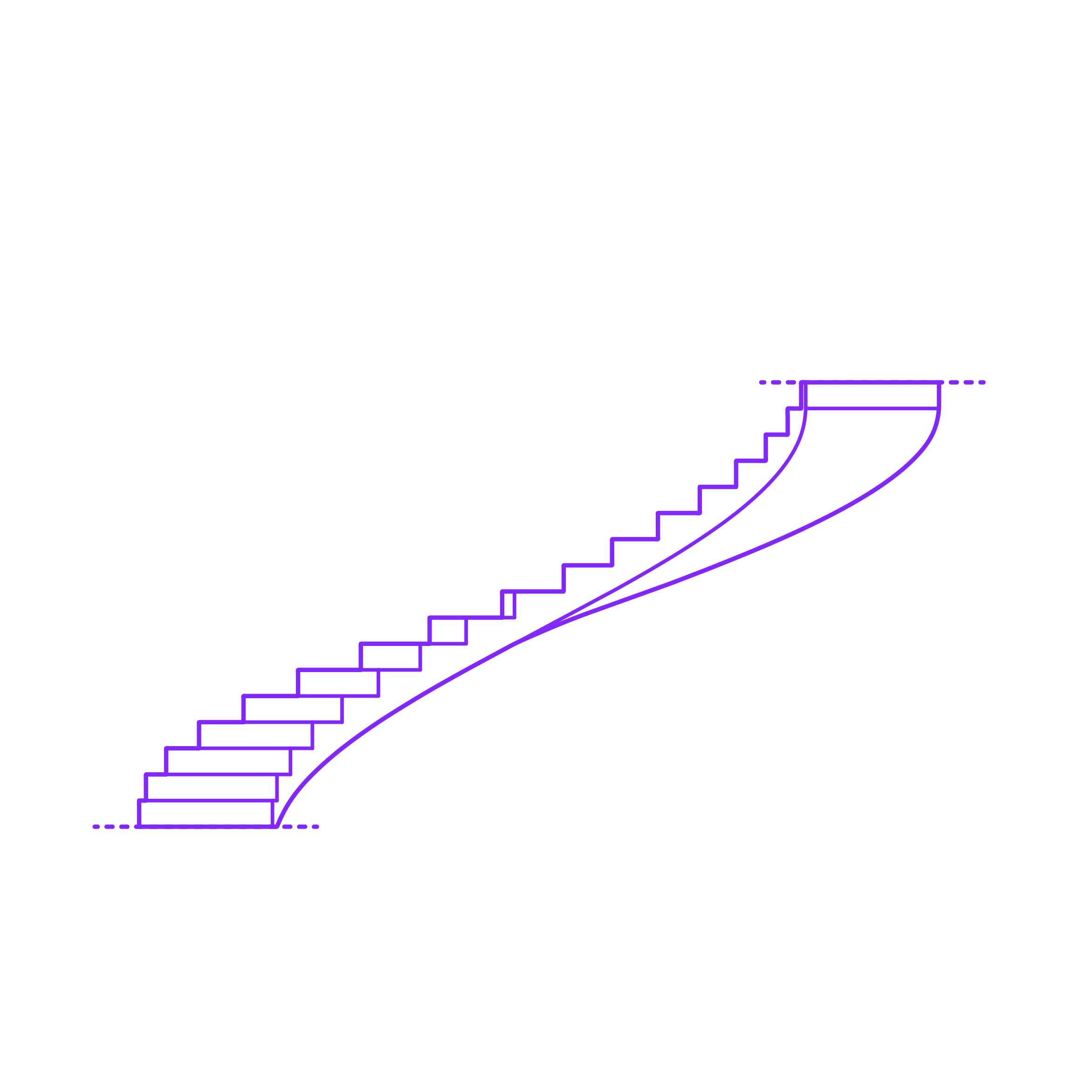 Buildings Stair Types U Shaped Curved Stairs Silhouette Svg Vector Free Vectors